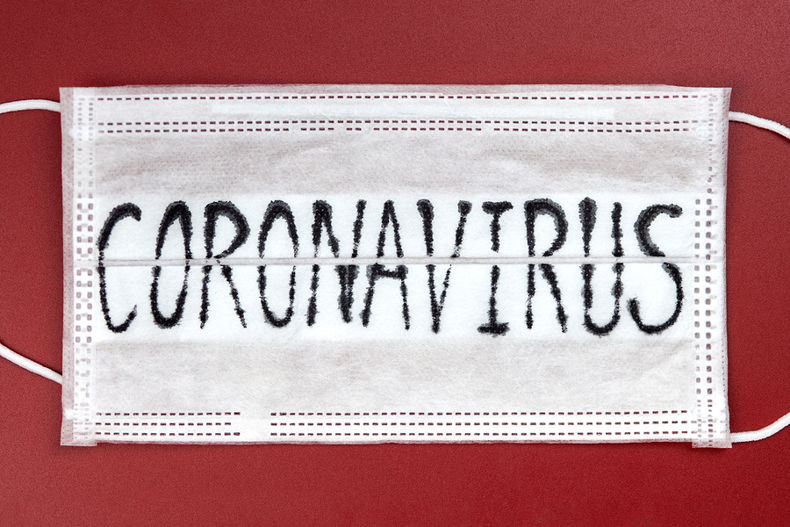 Coronavirus Written on Mask