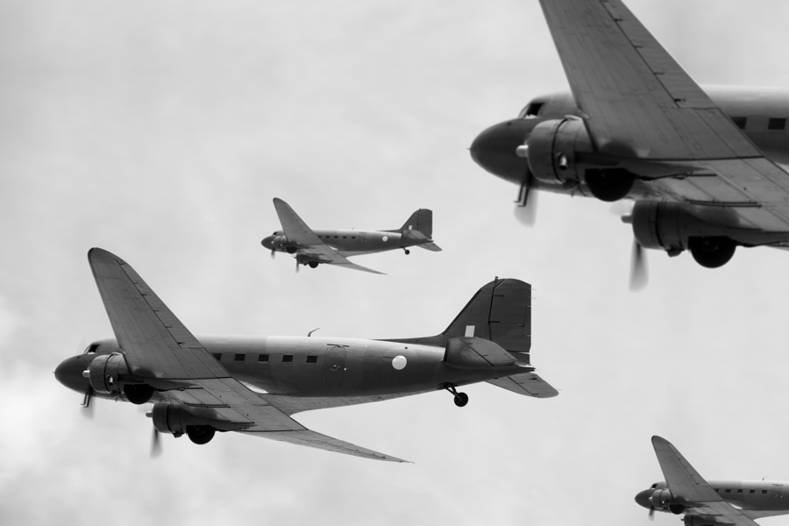 Flight of Transport Planes During World War II