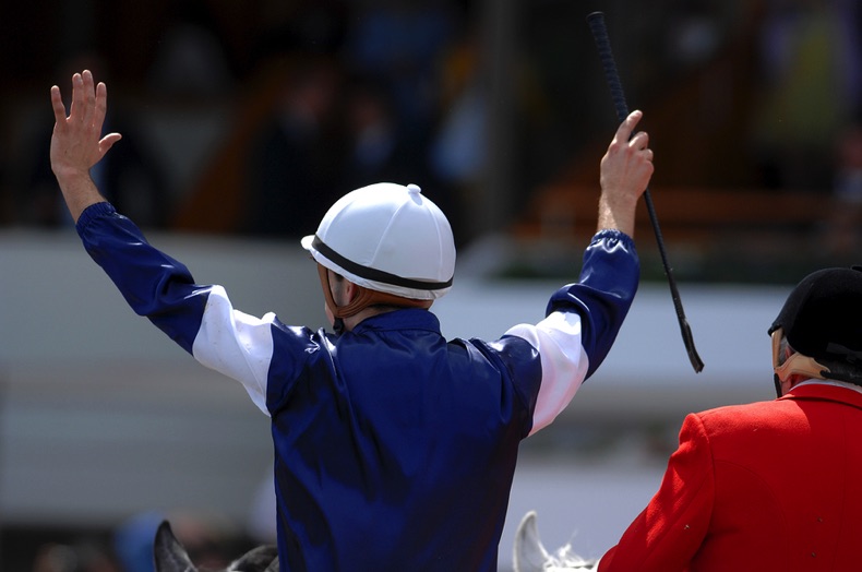 Winning horse jockey