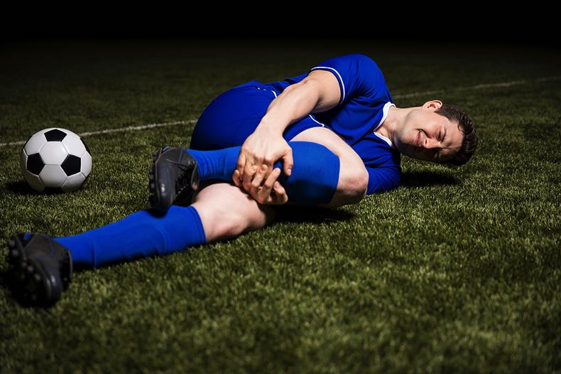 Football player injured