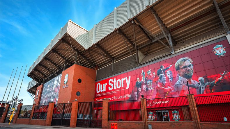 Anfield Stadium, Home of Liverpool F.C.