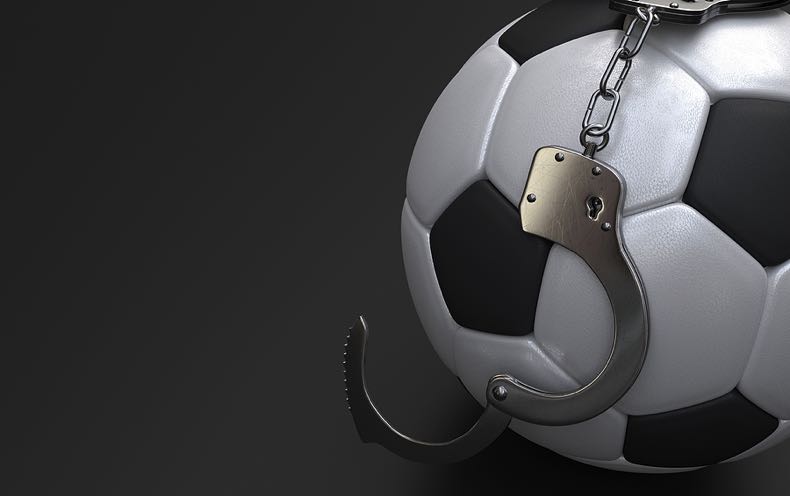 Football & handcuffs