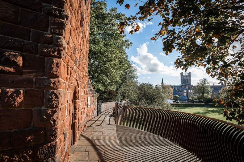 Chester Roman Walls and Cathedral